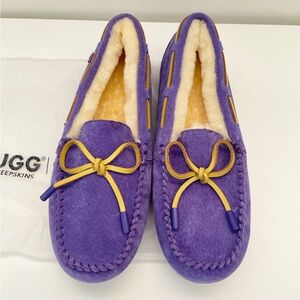New Ugg moccasin everugg miracle moccasin purple loafer slipper boat shoe Sherpa